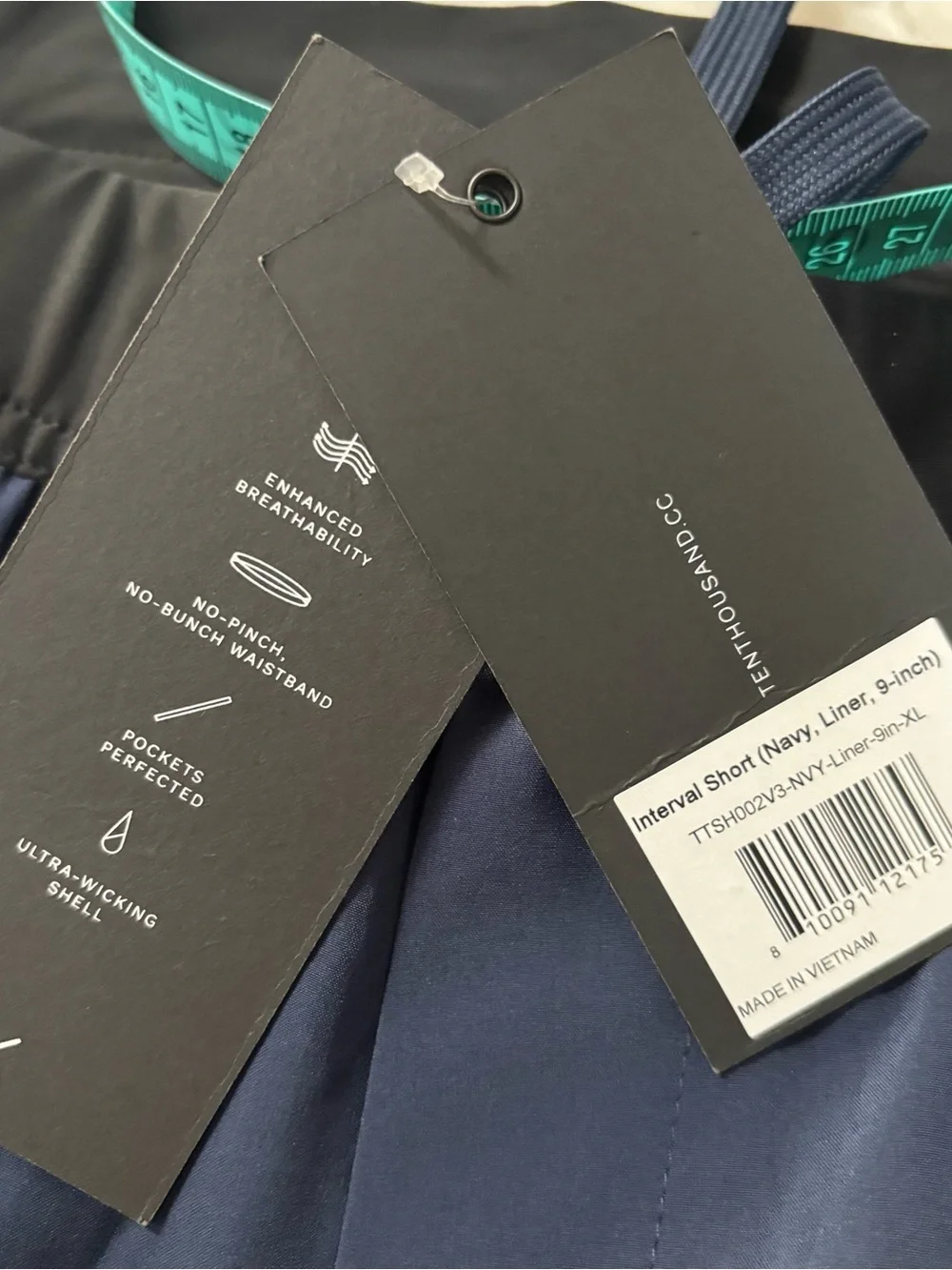 Ten Thousand 9” Interval Short Men’s Size XL Blue New Lined